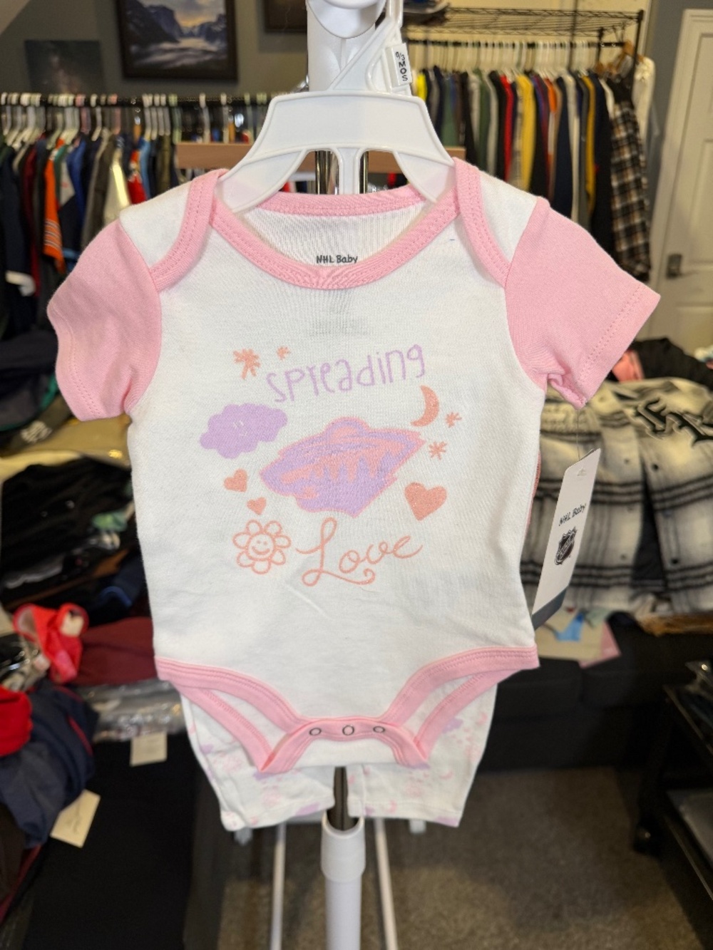 Minnesota Wild NHL Baby Girls 2-Piece Bodysuit & Pants Set Pink 0-3M NWT